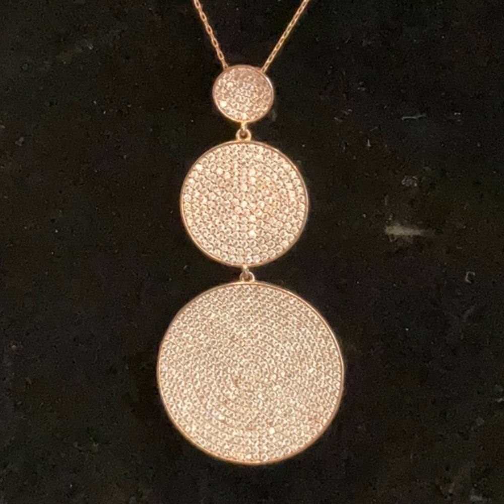 Suzy Levian Rose Gold CZ Pendant